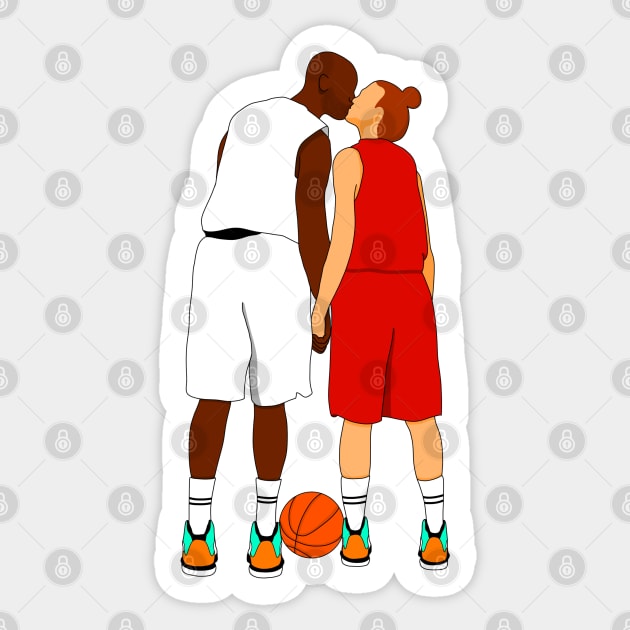 Basketball couple Sticker by cariespositodesign